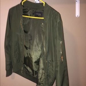 Olive green bomber jacket